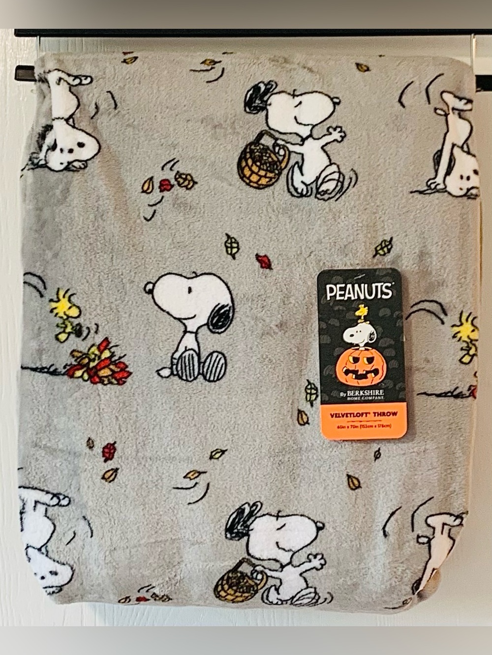 Peanuts Snoopy Fall Leaves Throw Blanket